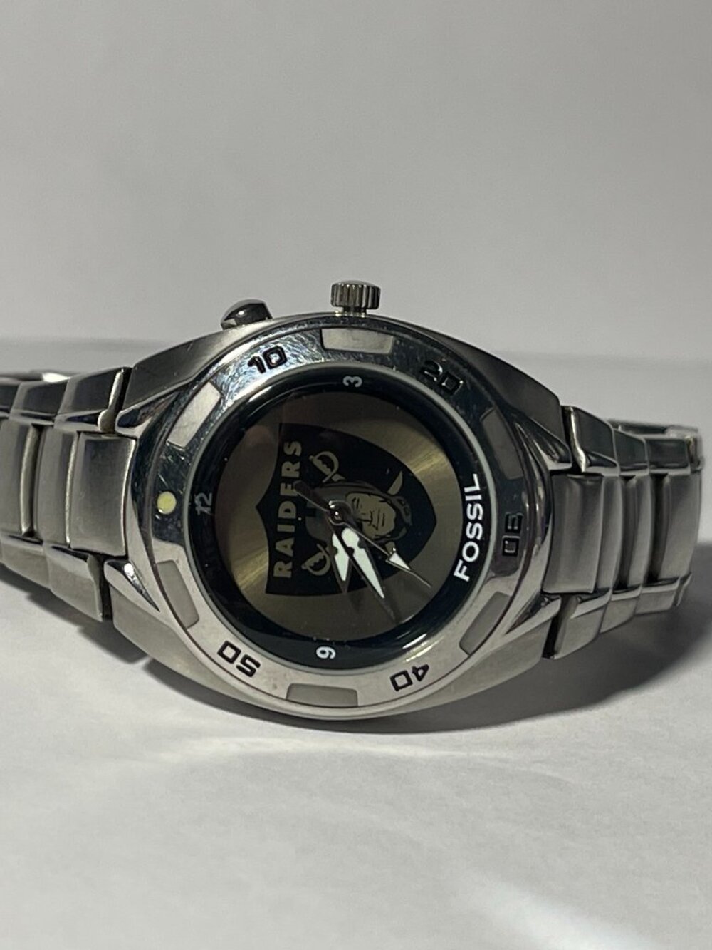 Las Vegas Raiders NFL Stainless-Steel Kaleido Ladies Watch by Fossil NEW